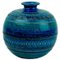 Mid-Century Italian Rimini Blu Ceramic Vase attributed to A. Londi, Sardarta Castelsardo, 1960s 1