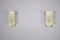 Lámparas de pared de cristal y latón, años 70. Juego de 2, Imagen 1