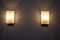 Lámparas de pared de cristal y latón, años 70. Juego de 2, Imagen 5