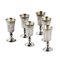Latvian Silver Glasses with Legs, Set of 6 1