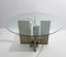 Mid-Century Modern Glass and Travertine Dining Table by Willy Ballez, 1970s, Image 2