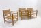 Mid-Century Brutalist Modern Wooden Chairs, 1960s, Set of 3 7