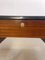 Mid-Century Modern Wood Leather and Brass Wooden Desk, 1950s 3