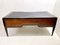 Mid-Century Modern Wood Leather and Brass Wooden Desk, 1950s 2