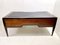 Mid-Century Modern Wood Leather and Brass Wooden Desk, 1950s, Image 2