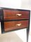 Mid-Century Modern Wood Leather and Brass Wooden Desk, 1950s 4