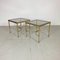 Small Vintage Square Brass and Glass Coffee Table 5