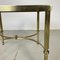 Small Vintage Square Brass and Glass Coffee Table 4