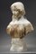 Late 19th Century Polychrome Alabaster Sculpture of a Womans Bust attributed to A. Gory, 1900s 3