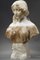 Late 19th Century Polychrome Alabaster Sculpture of a Womans Bust attributed to A. Gory, 1900s 4
