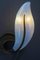 Italienische Vetro Murano Venezia Wandlampe aus Opalglas & Schmiedeeisen, 1990er 4