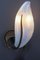 Italienische Vetro Murano Venezia Wandlampe aus Opalglas & Schmiedeeisen, 1990er 3