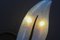 Lámpara de pared Vetro Murano Venezia italiana de vidrio opalescente y hierro forjado, años 90, Imagen 5