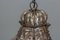 Italian Venetian Amber Smoke Coloured Clear Murano Glass Caged Hanging Lantern, 1950s 17