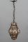 Italian Venetian Amber Smoke Coloured Clear Murano Glass Caged Hanging Lantern, 1950s 8