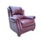 Chaise en Cuir Bordeaux par Wade 2