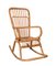 Rocking Chair Mid-Century en Rotin Courbé et Bambou, Italie, 1970s 18