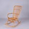 Rocking Chair Mid-Century en Rotin Courbé et Bambou, Italie, 1970s 4