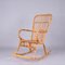 Rocking Chair Mid-Century en Rotin Courbé et Bambou, Italie, 1970s 9