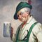 Friedrich Lettau, Folksy Man con boccale di birra, olio su legno, anni '50, Immagine 5