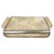 Italian Serving Tray in Silver Metal and Travertine, 1970s 12