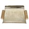 Italian Serving Tray in Silver Metal and Travertine, 1970s 11