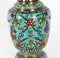 Chinesische emaillierte Cloisonné Vasen, 1920er, 2er Set 17