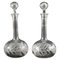 19th Century Etched Glass Decanters and Stoppers, Set of 2, Image 1