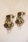 Mongolphiera-Shaped Empire Appliques with Pendant Drops, 1940s, Set of 2 6