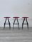 Iron Stools by Marca Cappellini, 1980s, Set of 3 2