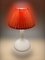 Vintage Danish Table Lamp in Opaline White Glass by Jacob E. Bang for Holmegaard, 1960s 3