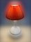 Dänische Vintage Tischlampe aus weißem Opalglas von Jacob E. Bang für Holmegaard, 1960er 4