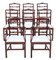 Antique Georgian Revival Dining Chairs in Mahogany, 1890s, Set of 8, Image 1