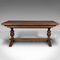 Antique English Oak Extending Dining Table, 1890s 4