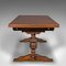 Antique English Oak Extending Dining Table, 1890s 9