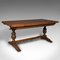 Antique English Oak Extending Dining Table, 1890s 1