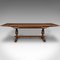 Antique English Oak Extending Dining Table, 1890s 5