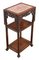 Antique Chinese Side Table in Hardwood and Marble, Image 2