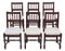 Antique Rustic Dining Chairs in Oak, Set of 6, Image 1