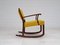 Danish Rocking Chair in Kvadrat Wool & Oak, 1950s, Image 12
