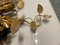 Plafón floral de cristal de Murano dorado, años 60, Imagen 9
