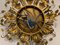 Lampada ad incasso floreale in vetro di Murano dorato, anni '60, Immagine 5