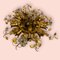 Gold Gilded Murano Glass Flower Flush Mount, 1960s 12