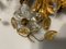 Plafón floral de cristal de Murano dorado, años 60, Imagen 2
