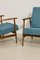Green and blue Fabric Amber Model Armchairs, 1970s, Set of 2 3