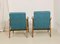 Green and blue Fabric Amber Model Armchairs, 1970s, Set of 2 12