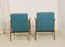 Green and blue Fabric Amber Model Armchairs, 1970s, Set of 2, Image 12