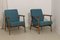 Green and blue Fabric Amber Model Armchairs, 1970s, Set of 2 16