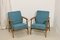 Green and blue Fabric Amber Model Armchairs, 1970s, Set of 2 14