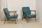 Green and blue Fabric Amber Model Armchairs, 1970s, Set of 2 1
